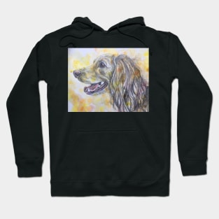 Cocker Spaniel , watercolour background Hoodie